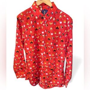 Simon Banks Christmas Dogs Dress Shirt